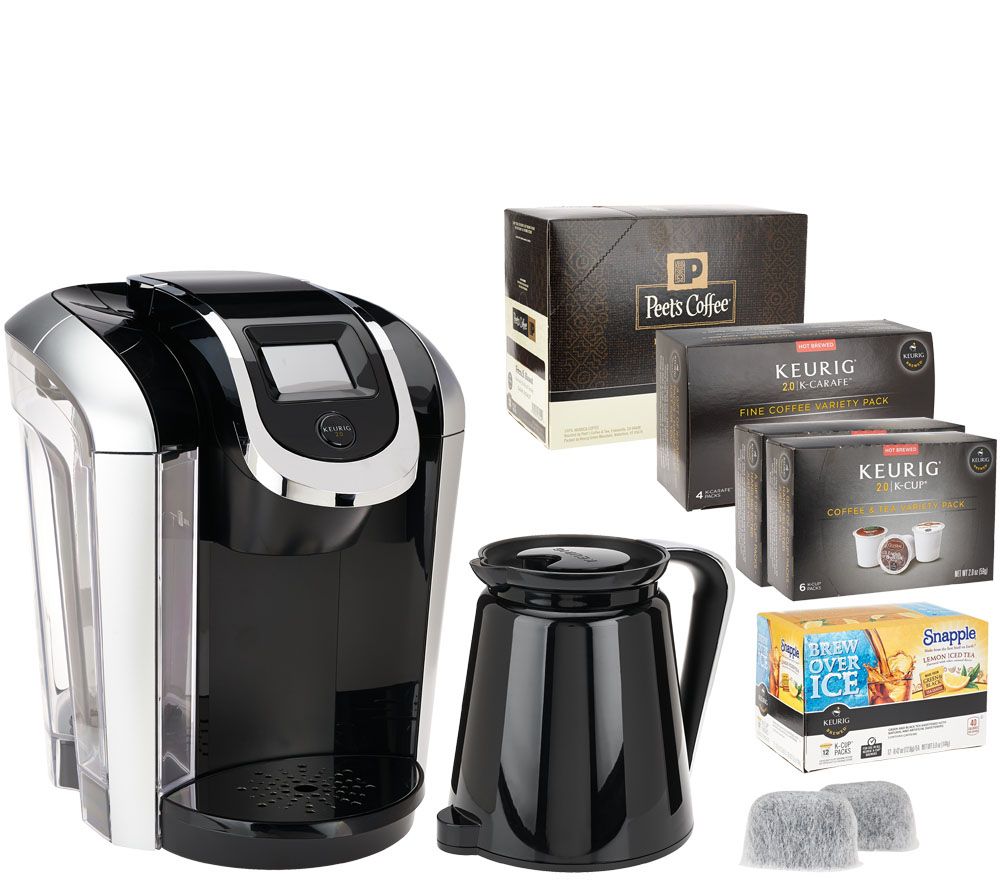 Keurig 2.0 K450 Coffee Maker w/ 46 K-Cup Packs, 4 K-Carafe Packs & Filter - K42528 QVC.com